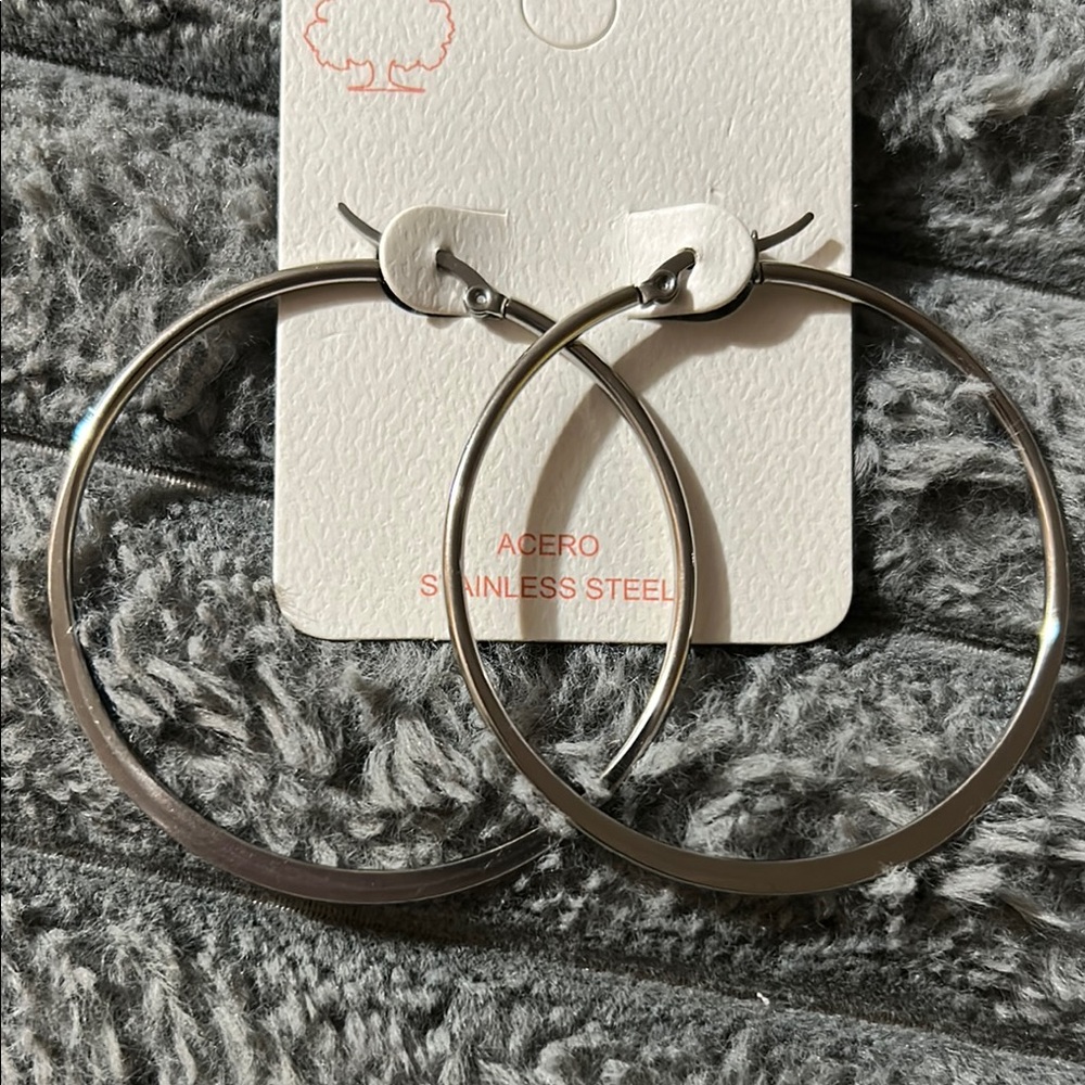 Stainless Steel Hoop Earrings
